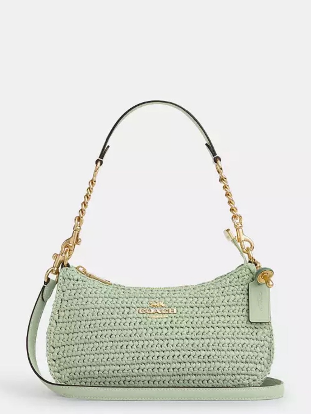Coach Teri Straw Bag in Light Pistachio NWT